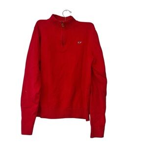 Vineyard vines men’s red 1/4 quarter Zip sweater sz small